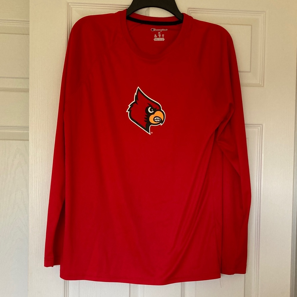 Champion Red Long Sleeve Shirt with Graphic